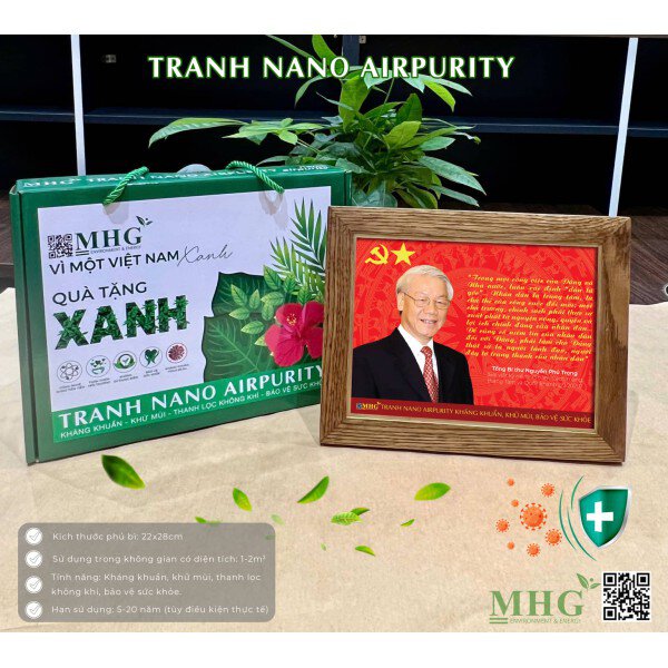 Tranh để bàn Nano Airpurity Platinum 19x25