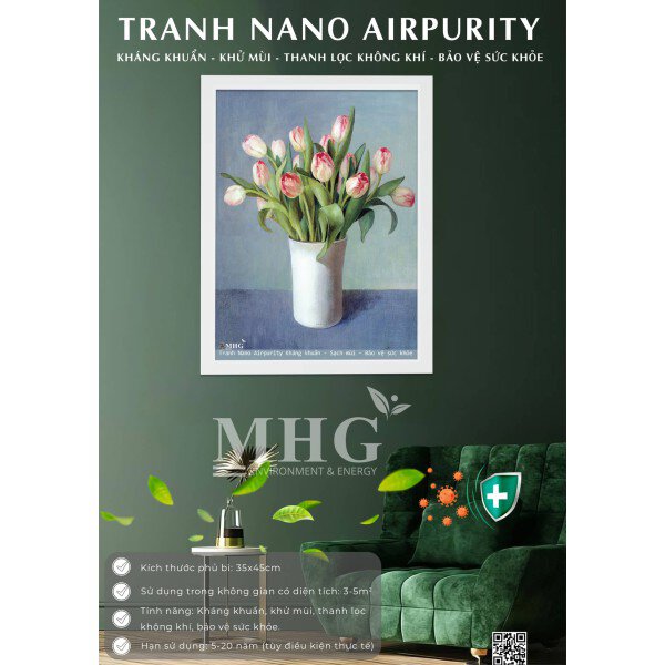 Tranh treo tường Nano Airpurity Gold 35x45
