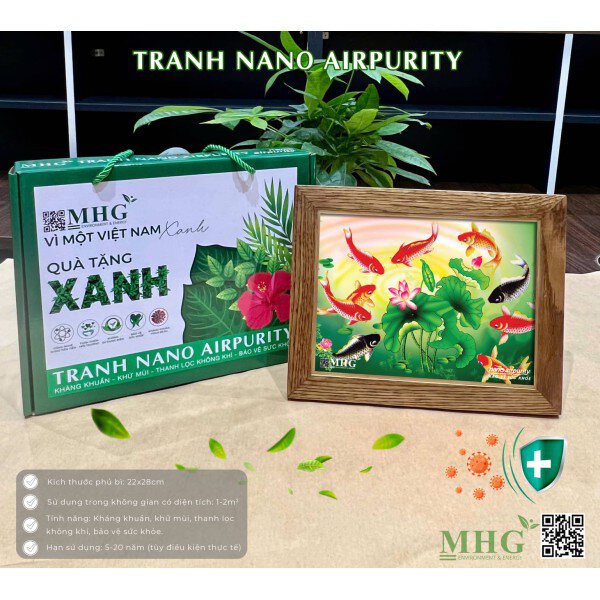 Tranh để bàn Nano Airpurity Platinum 22x28