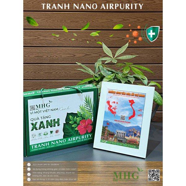 Tranh để bàn Nano Airpurity Gold 19x25