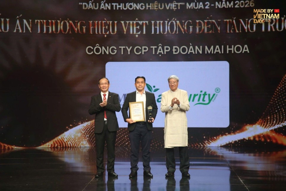 MaiHoa Group được vinh danh tại hạng mục “Hướng đến tăng trưởng Xanh” tại  “Dấu ấn Thương hiệu Việt” năm 2026