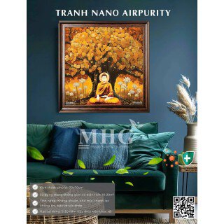 Tranh treo tường Nano Airpurity Platium 70x70cm, kháng khuẩn, khử mùi