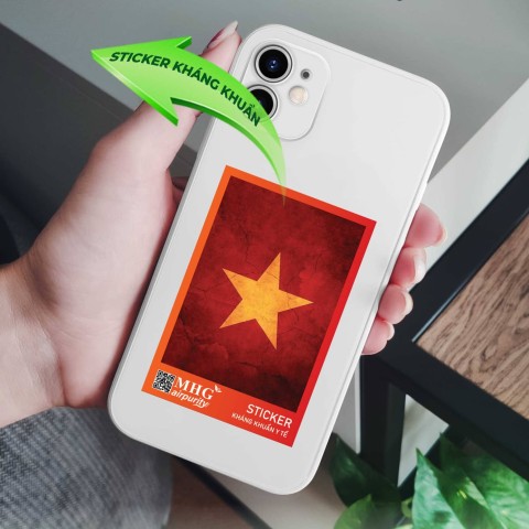 Sticker kháng khuẩn y tế Nano Airpurity 6x9 cm, khử mùi, kháng khuẩn