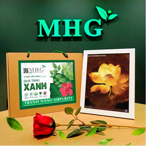 Tranh để bàn Nano Airpurity Gold 19x25