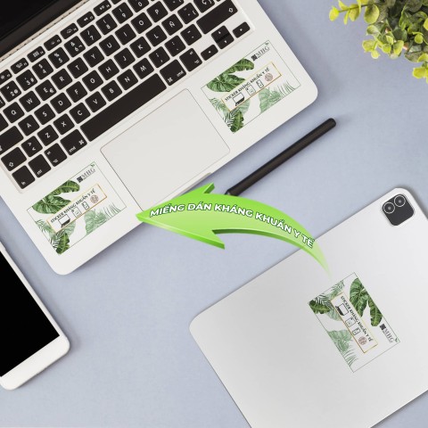 Miếng dán Nano Airpurity kháng khuẩn y tế - laptop kt 6x9 cm