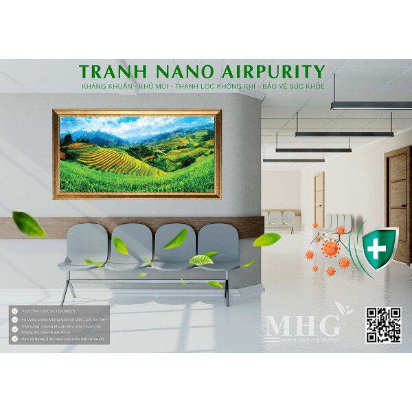 Tranh Nano Airpurity thanh lọc không khí, khử khuẩn cho bệnh viện