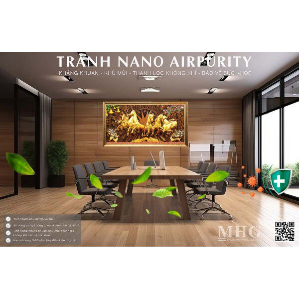 Tranh Nano Airpurity thanh lọc không khí, khử khuẩn phòng họp công ty