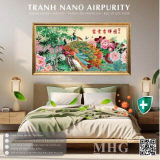 Tranh Nano Airpurity thanh lọc không khí, khử khuẩn cho phòng ngủ