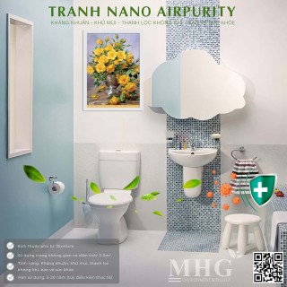 Tranh Nano Airpurity thanh lọc không khí, khử khuẩn phòng vệ sinh
