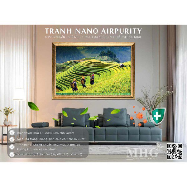 Tranh treo tường Nano Airpurity Platinum 135x195