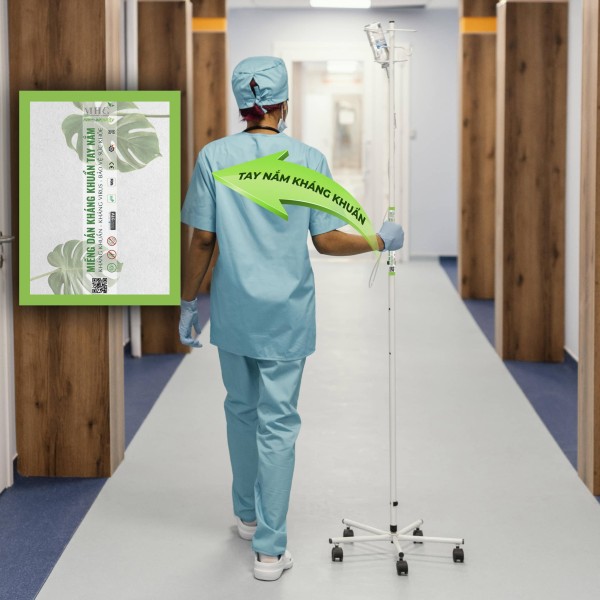 Miếng dán Nano Airpurity - Tay nắm cửa 20x15 cm, kháng khuẩn, virus