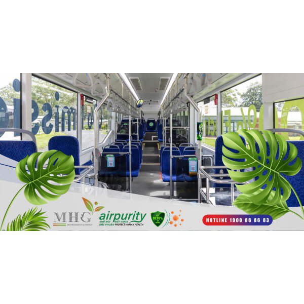 Miếng dán kháng khuẩn xe bus - Đảm bảo an toàn nơi công cộng