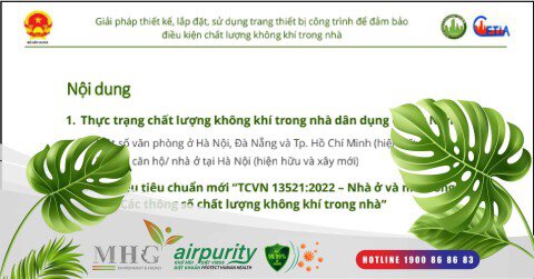 Thực trạng chất lượng không khí trong nhà dân dụng ở Việt Nam và giới thiệu “TCVN 13521:2022 – Nhà ở và nhà công cộng – Các thông số chất lượng không khí trong nhà”