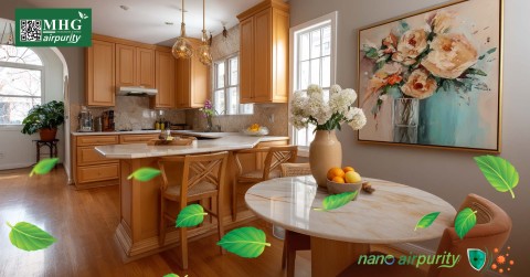 Tranh Nano AirPurity: Tăng Cường Phòng Bếp Sạch Sẽ, Khử Mùi và Mầm Bệnh