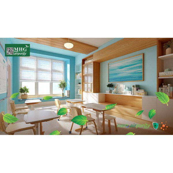 Khử Khuẩn, Lọc Không Khí Và Trang Trí Lớp Học Với Tranh Nano AirPurity
