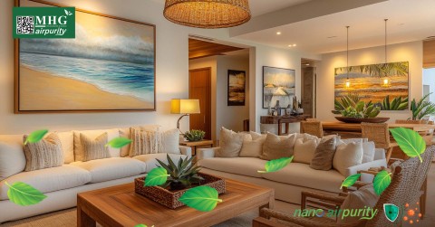 Giữ Phòng Khách Sạch Khuẩn và Tươi Mới Với Tranh Nano AirPurity