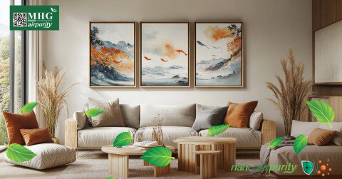 Tạo Không Gian Phòng Khách Sạch, Sáng Và Kháng Khuẩn Với Tranh Nano AirPurity