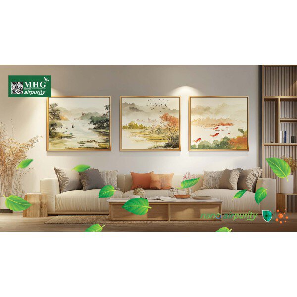 Kháng Khuẩn Và Tạo Môi Trường Phòng Khách An Toàn Với Tranh Nano AirPurity