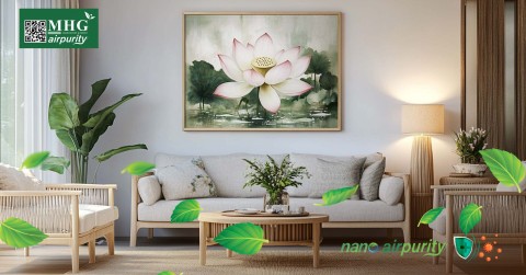 Tạo Môi Trường Phòng Khách Sạch Sẽ Và Lành Mạnh Với Tranh Nano AirPurity