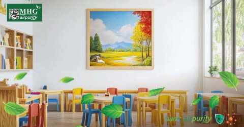 Giảm Rủi Ro Bệnh Tật Cho Trẻ Em Mầm Non Với Tranh Nano Kháng Khuẩn