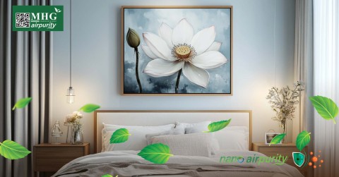 Môi Trường Phòng Ngủ Tươi Mới và Kháng Khuẩn Với Tranh Nano AirPurity