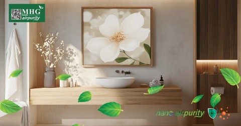 Giữ Nhà Vệ Sinh Khỏi Mầm Bệnh và vi khuẩn Với Tranh Nano AirPurity