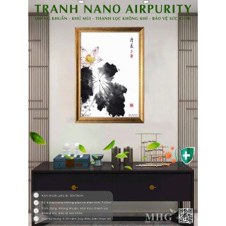 TRANH NANO AIRPURITY CHỦ ĐỀ MẶC THỦY 50X70 CM, THANH LỌC KHÔNG KHÍ