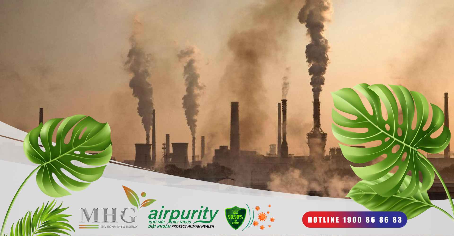 Tình trạng ô nhiễm môi trường không khí và giải pháp khắc phục bằng tranh khử khuẩn