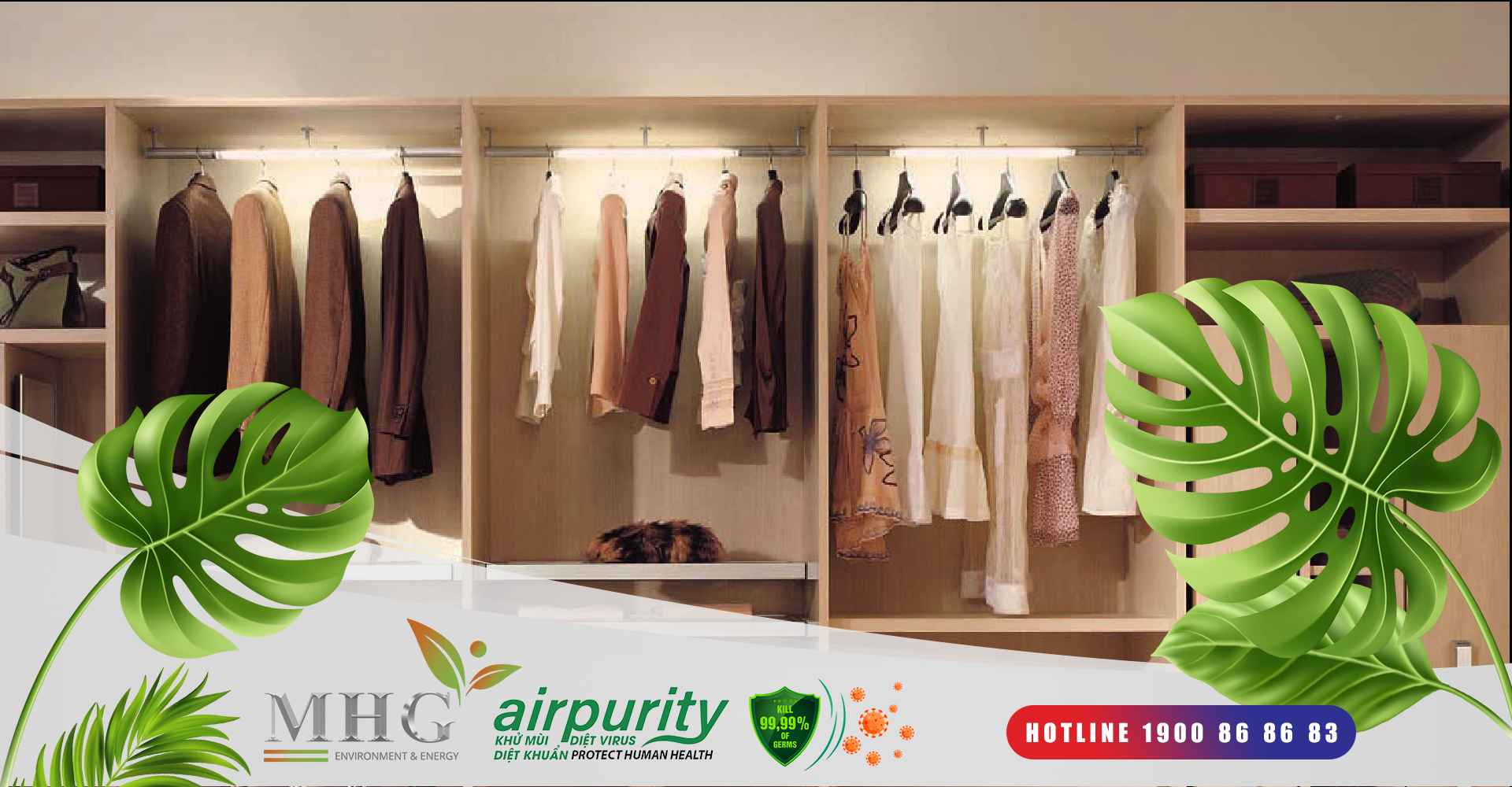 Đánh bay mùi hôi tủ quần áo với miếng dán khử mùi Airpurity